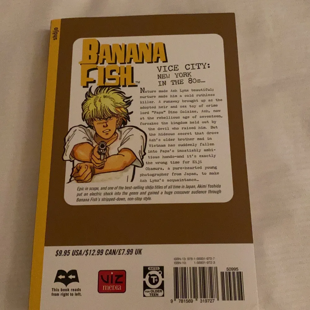 Banana fish manga i bra skick, volym 1. Övrigt.