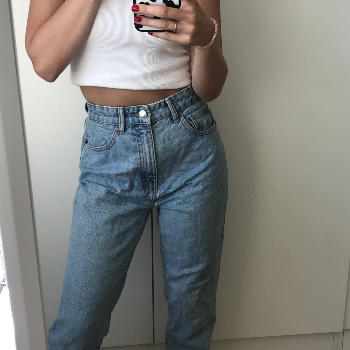 Ljusblå zara jeans  - 91