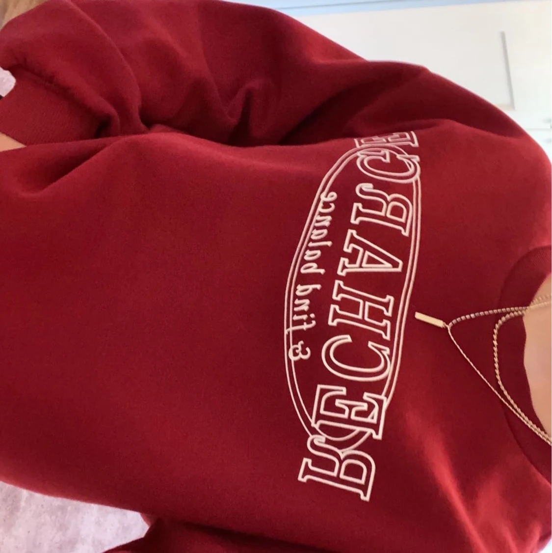 Röd sweatshirt - 90