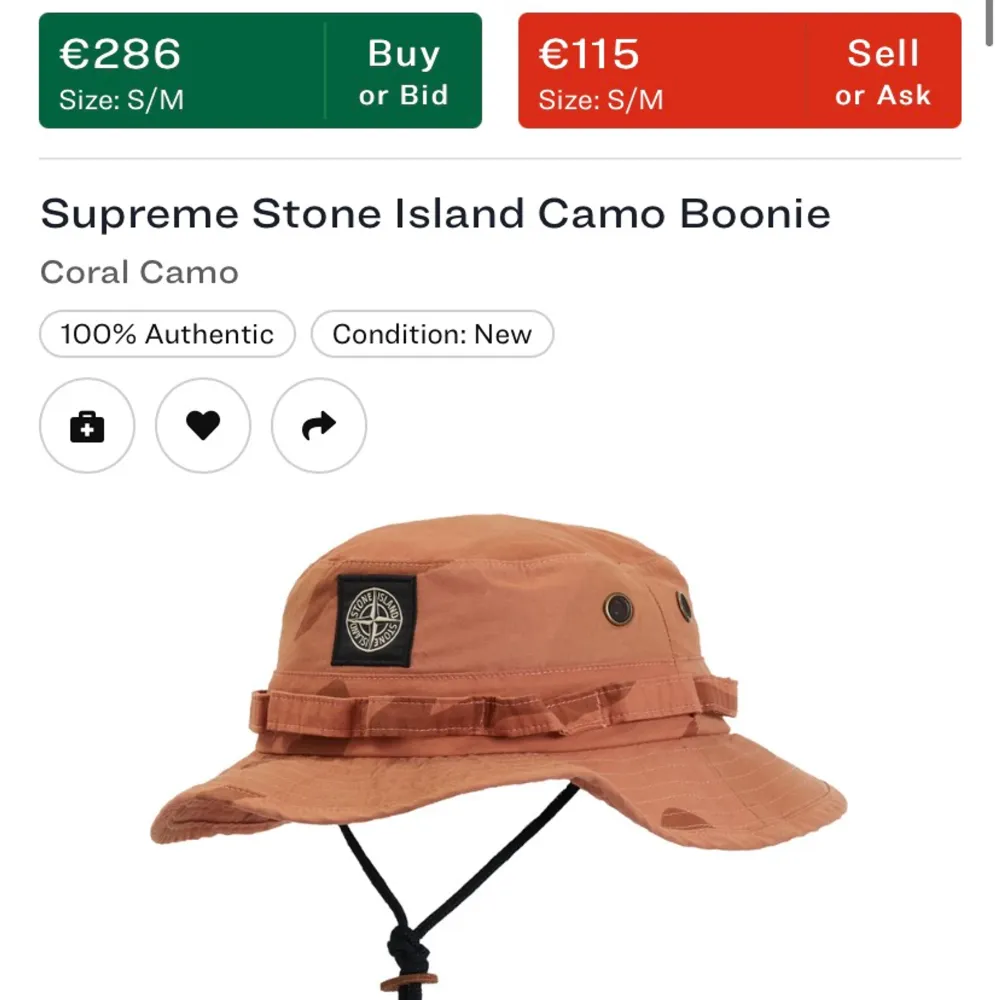 Stone island supreme boonie hat bra skick i s/m. Accessoarer.