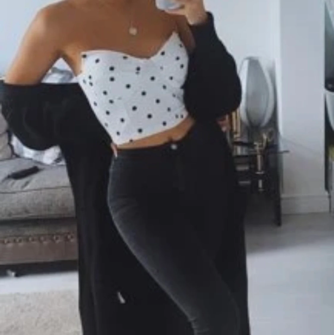 Vit prickig topp - 91