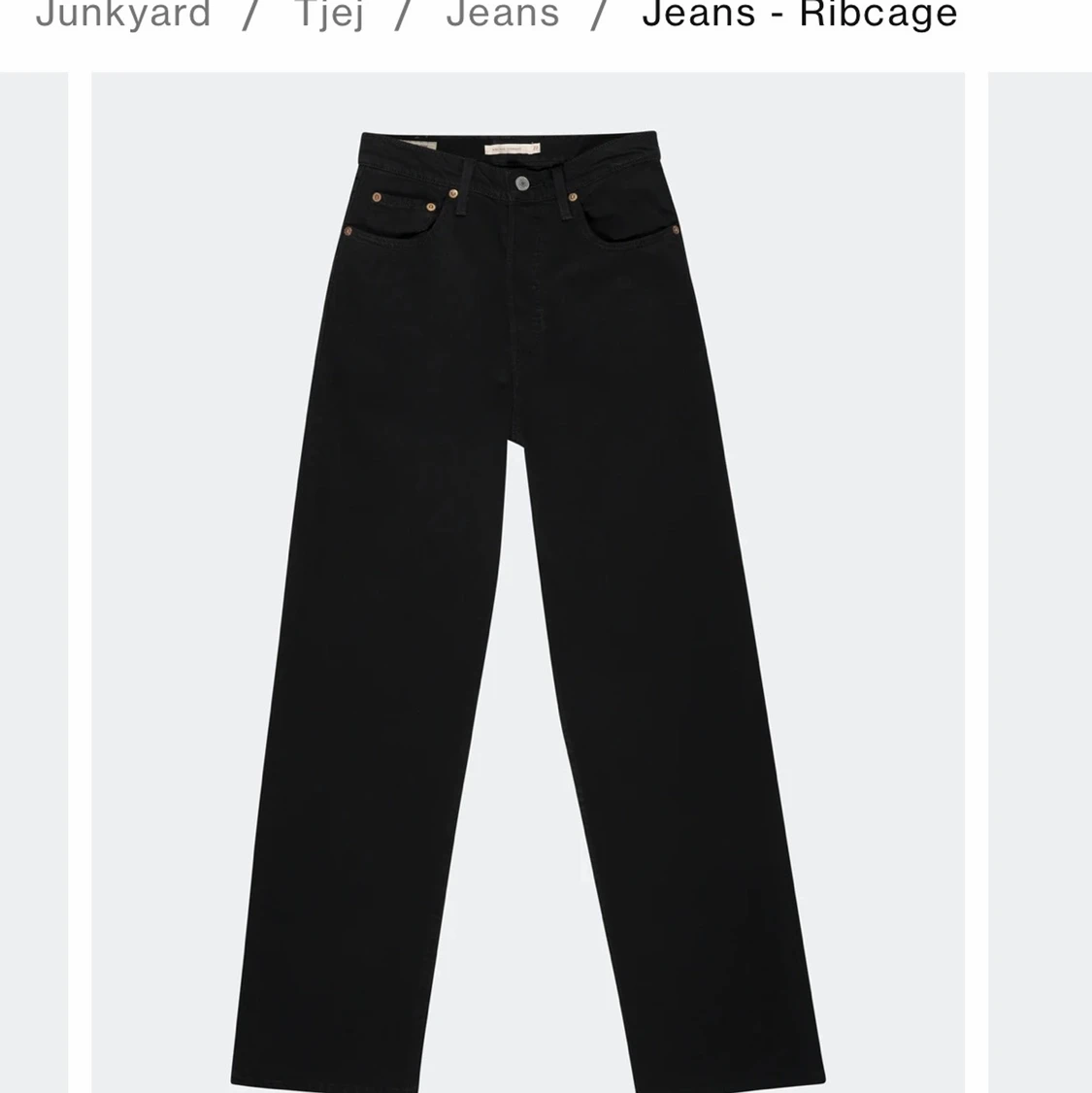 Svarta Levis ribcage jeans  - 90