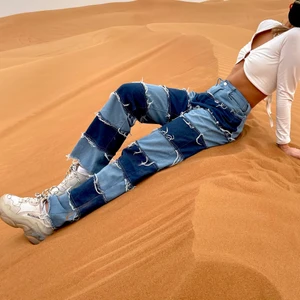 Lapp jeans - Lapp jeans från SHEIN. Bud i meddelande vid högt intresse. Pris diskuterbart 