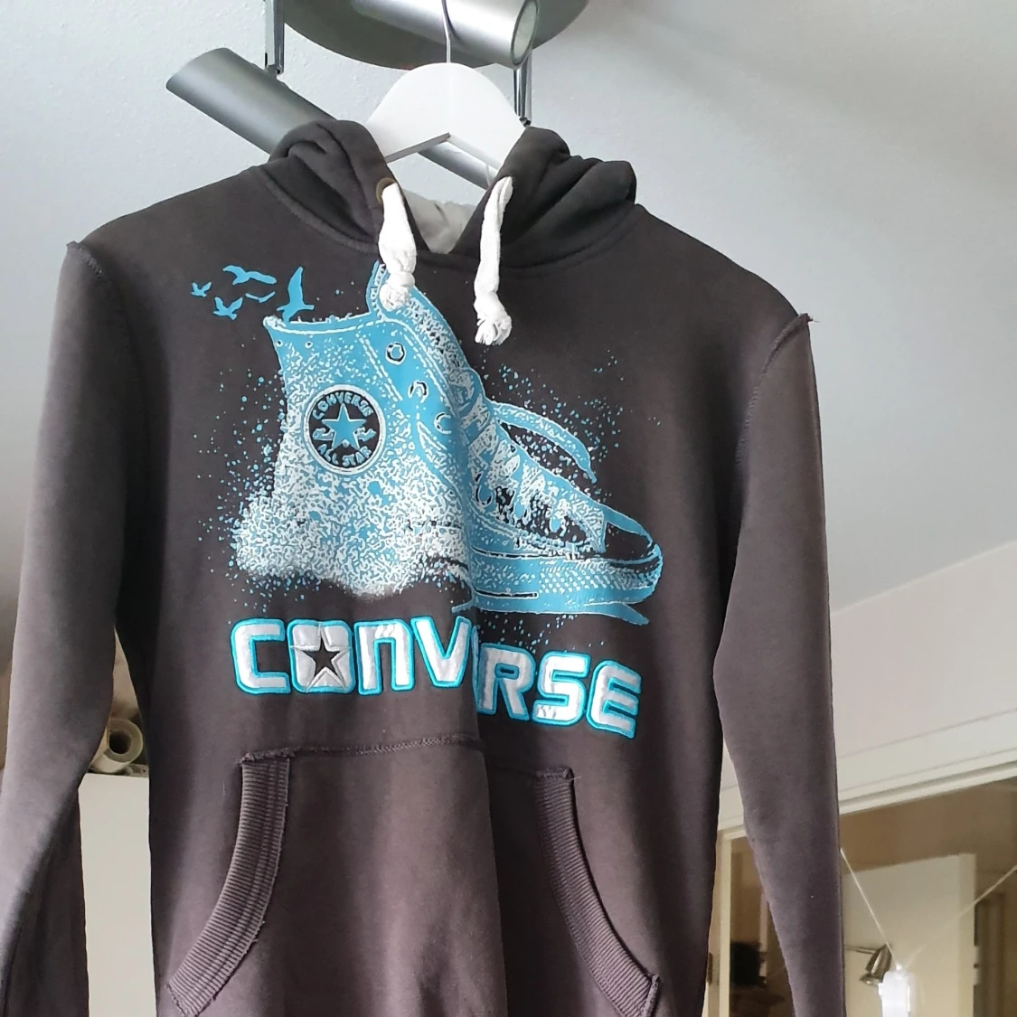En vintage converse gry  hoodie tröja 