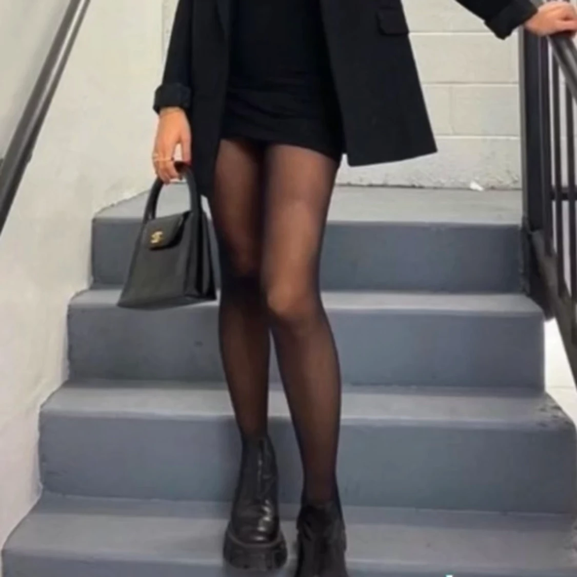 Svarta mesh tights för vintern!