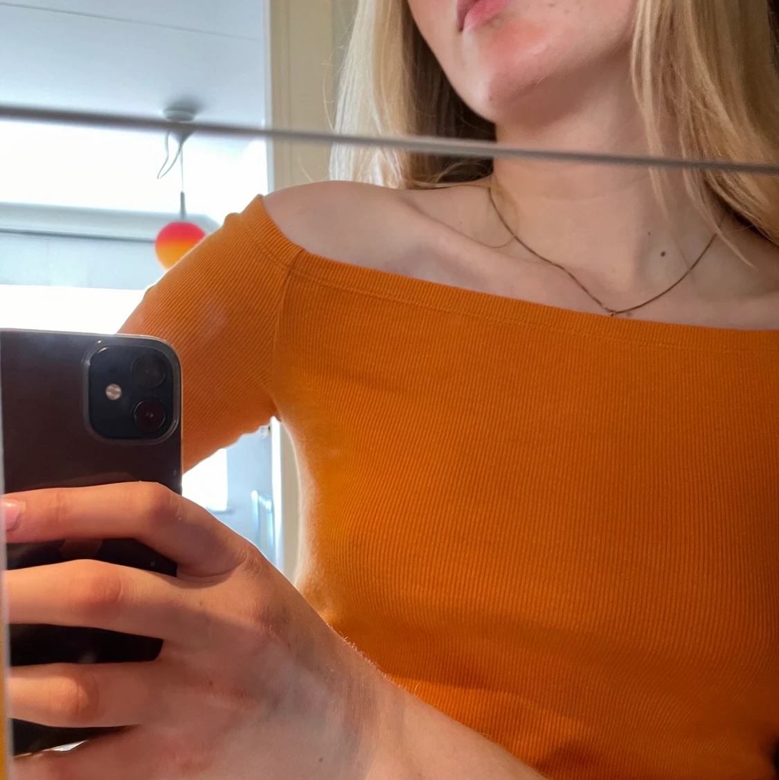 Orange ribbad croptop - 90