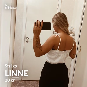 Linne - Vit sommarminne med knappar, köpt från hm. Strl xs för endast 20kr🤍