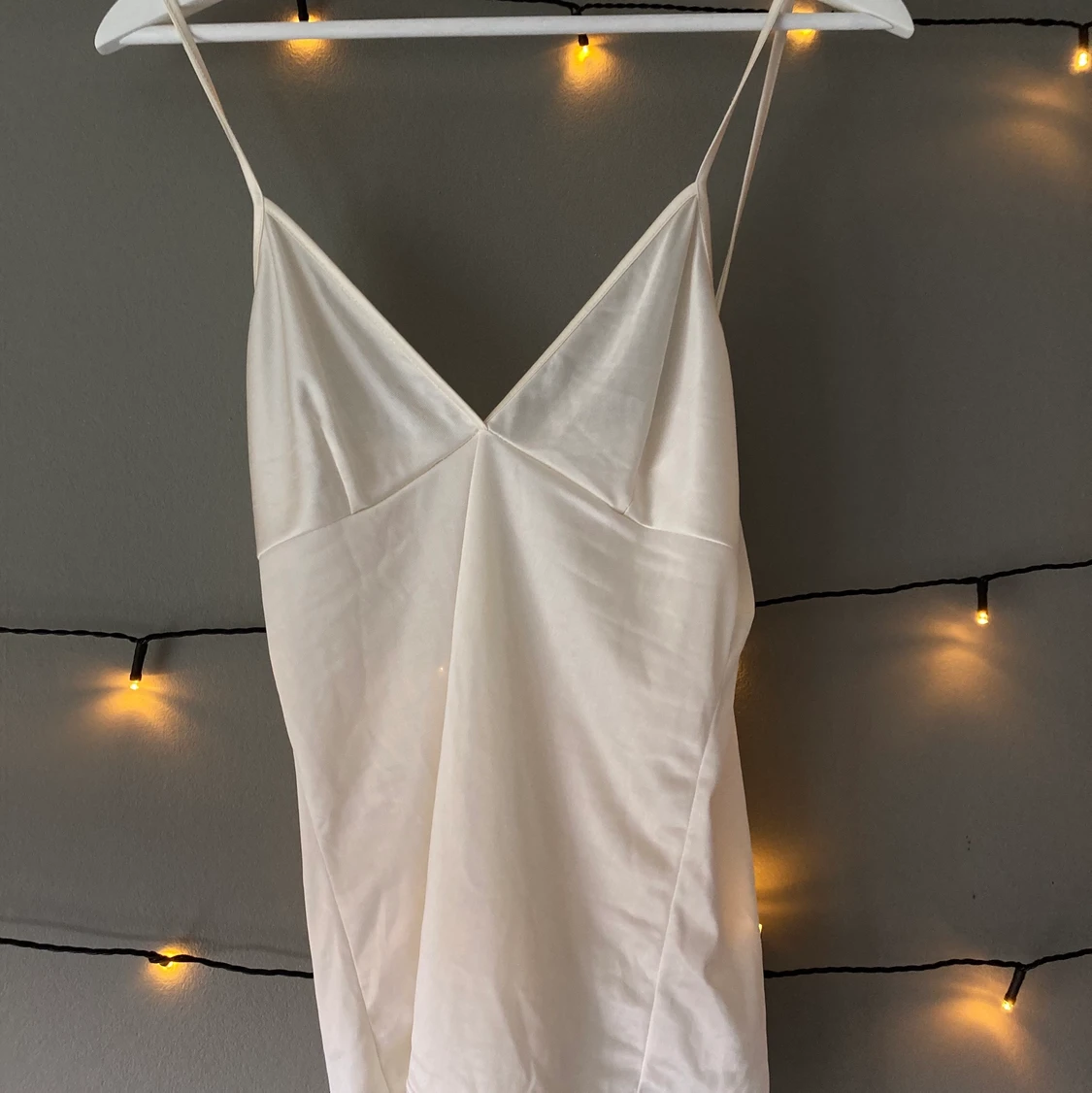 Vitt satin linne - 90