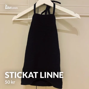 Halterneck linne  - Ett svart stickat halterneck från Gina Tricot. Det är storlek XS och ganska gammalt men fortfarande väldigt fint!