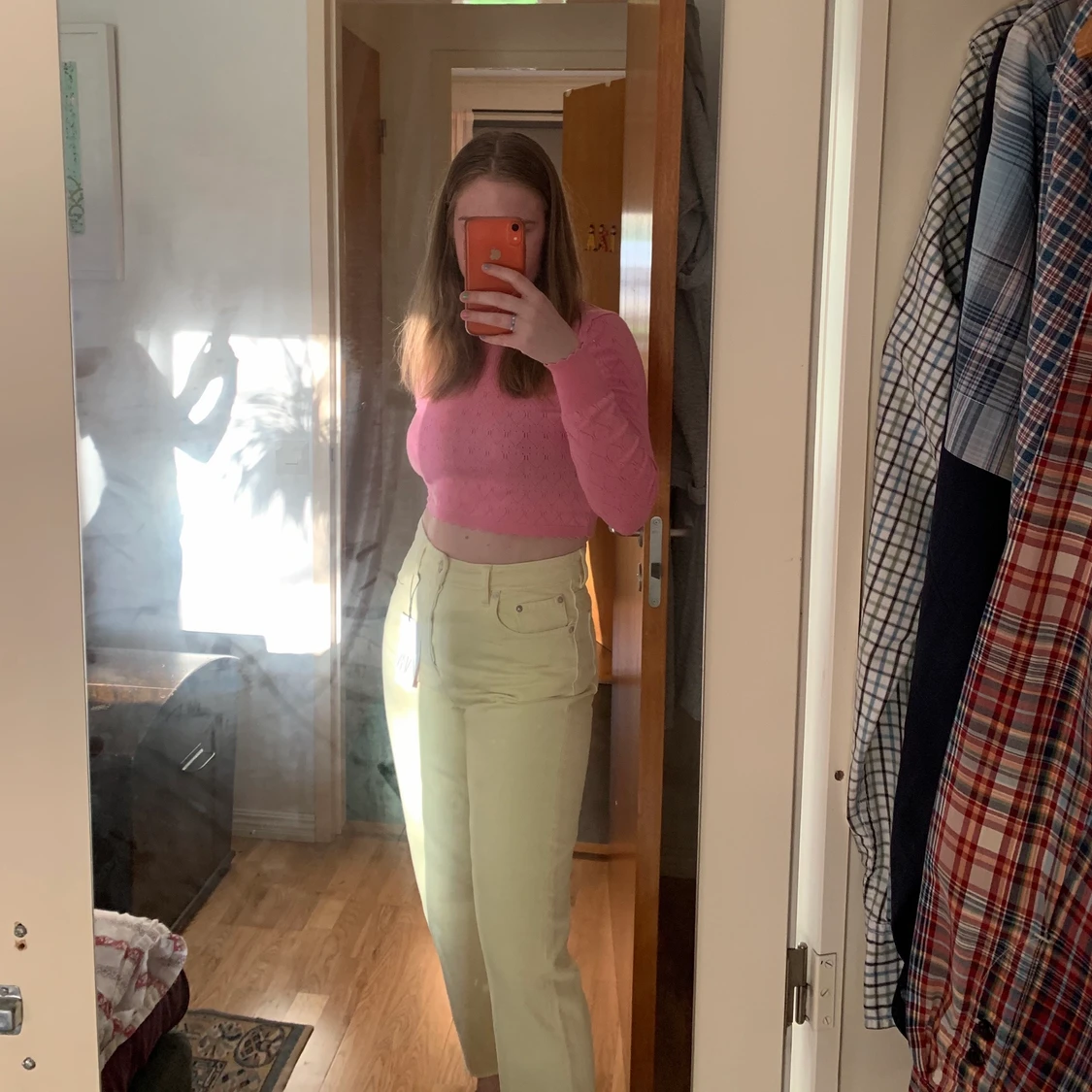 Ljusgula jeans från zara