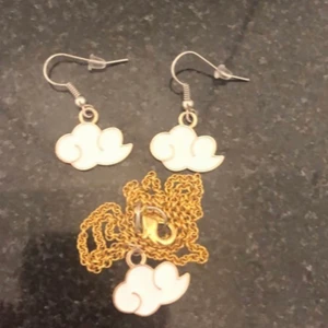 Jätte sött moln kitt - Så sött moln kitt med halsband och örhängen handgjort priset ingår frakten