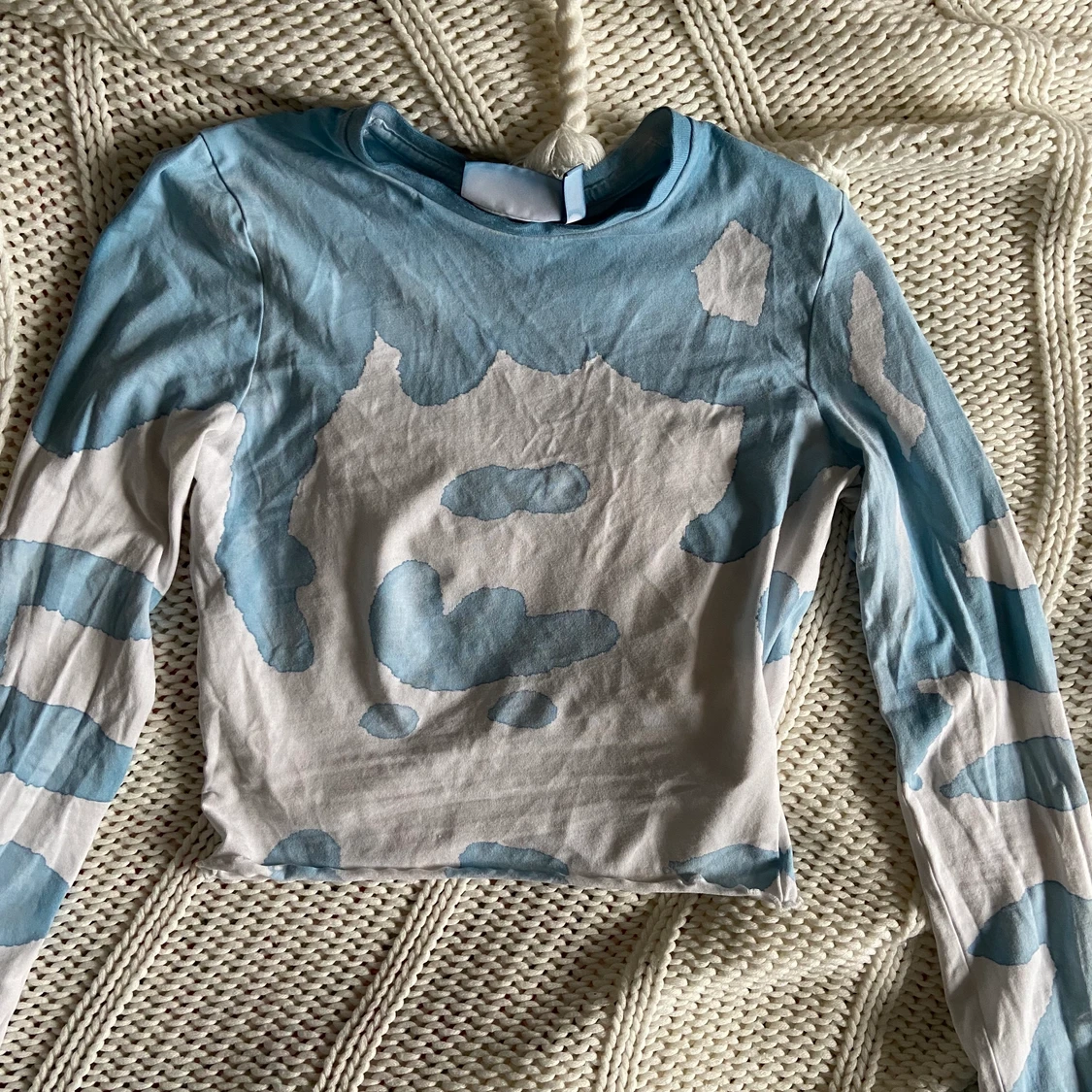 Blåvit croptop  - 90