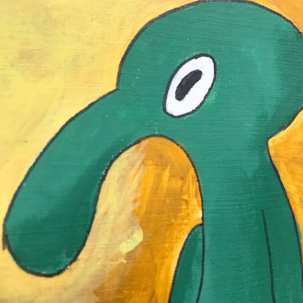 En målning inspirerad av Squidwards tavla som har målat själv . Övrigt.