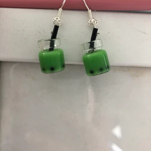 Green boba earings - Super fina gröna boba örhängen! Kom privat för mer