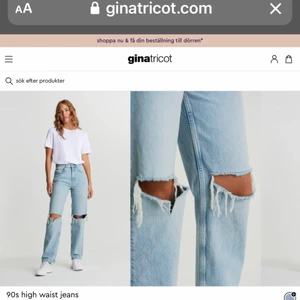 Jeans - Jeans från Gina, bara använda fåtal gånger. Ljuset spökar lite på mina bilder annars är det samma färg. Kontakta för fler bilder och pris