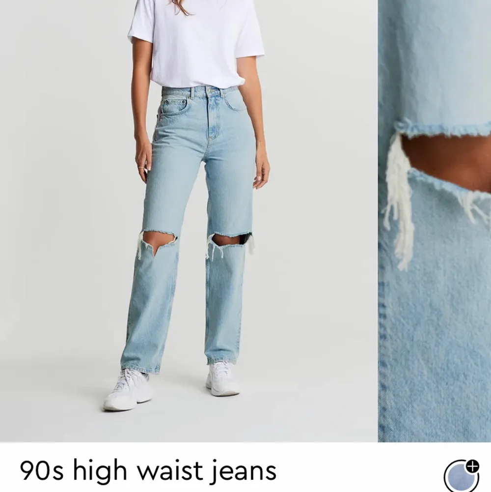 Populära 90high waist jeansen ifrån ginatricot, säljer pga dem aldrig kommer till användning. storlek 34. 400 +frakt. Jeans & Byxor.