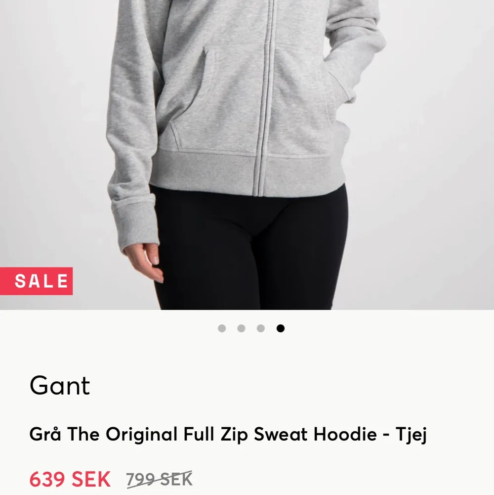 Grå gant zip-up hoodie i storlek 170 o motsvarar xs/s, säljer då den är lite för liten för mig, i nyskick, frakten är inkluderad i priset . Hoodies.
