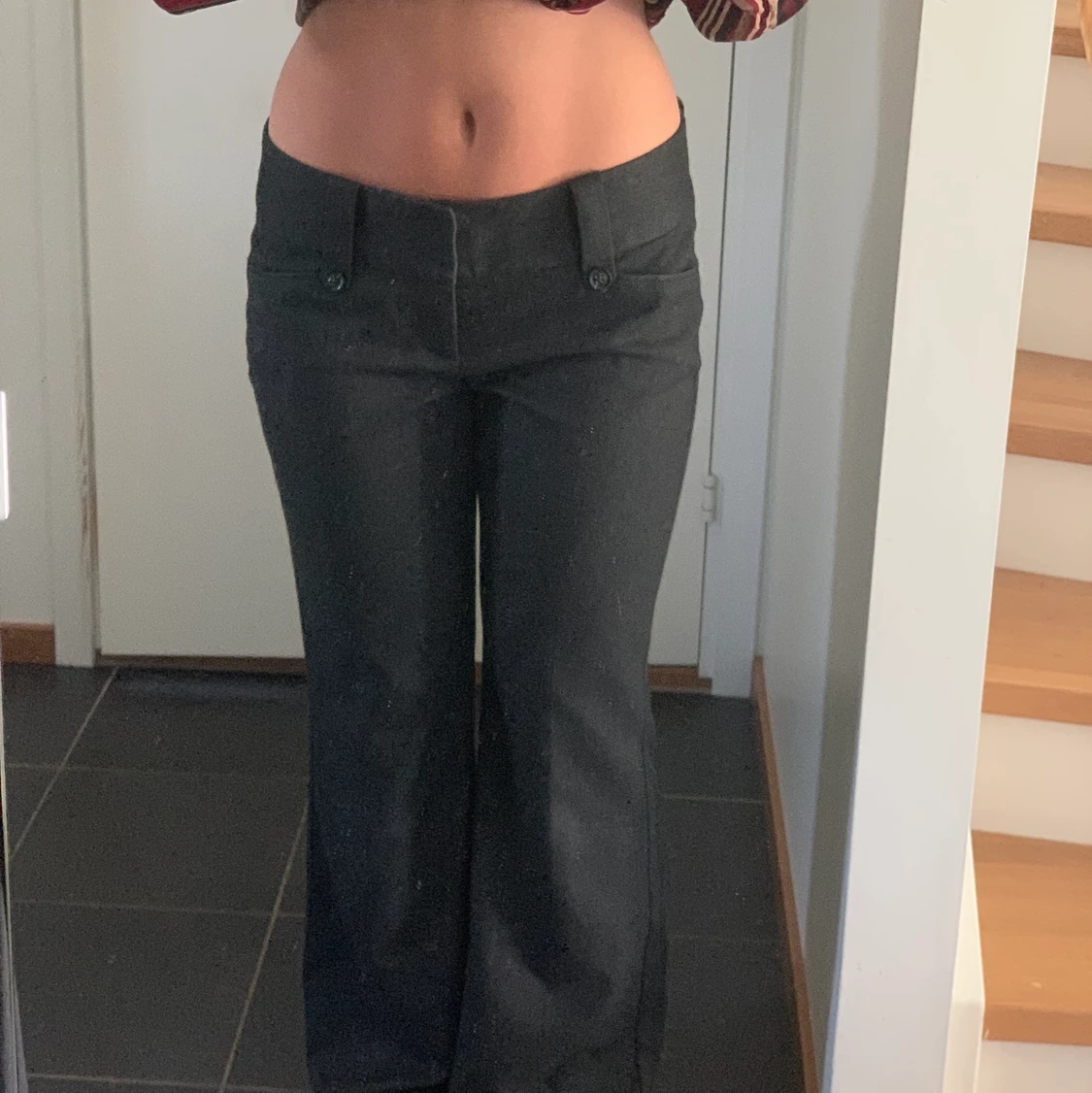 Mid Rise gråa kostymbyxor från Esprit