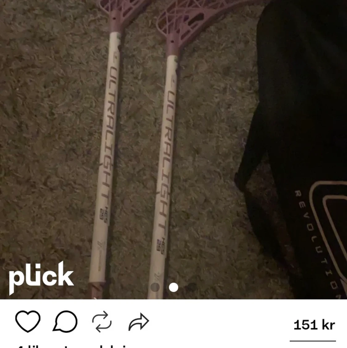 Innebandyklubbor + fodral  - 91