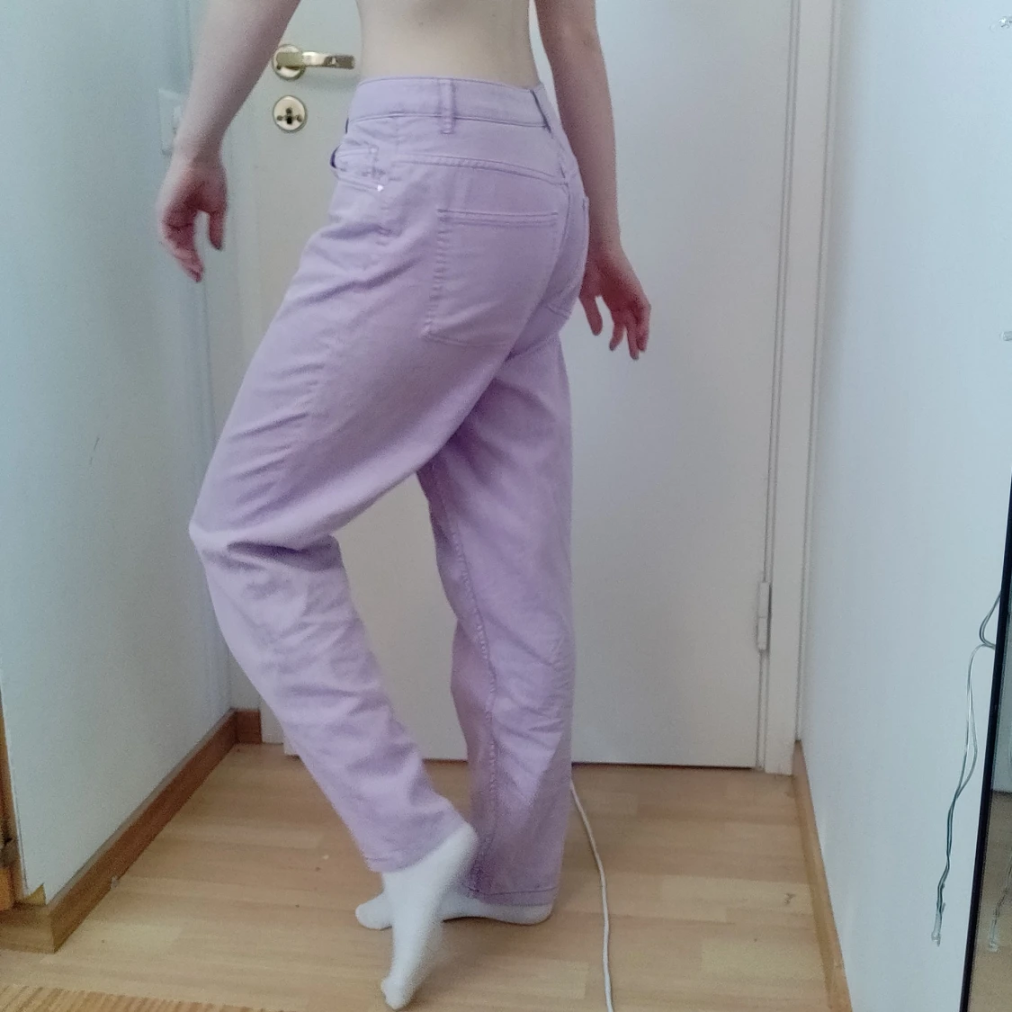 Lilac-Färgade Baggy Jeans - 91