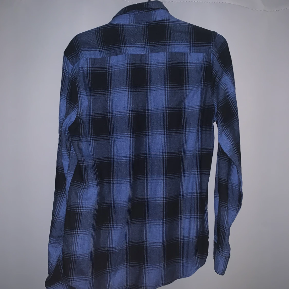 blå-svart flanell skjorta - 91