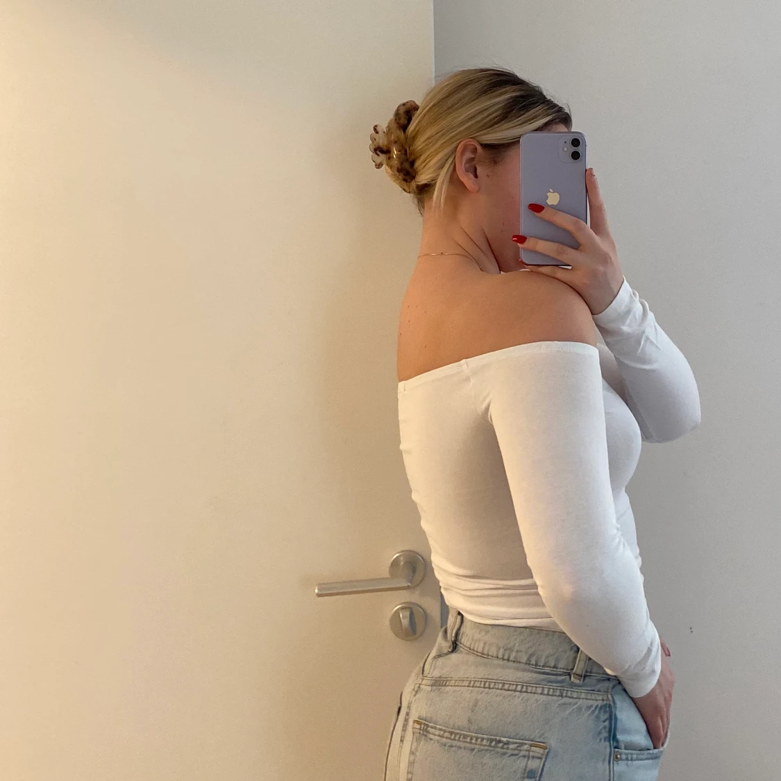 Off shoulder tröja - 90