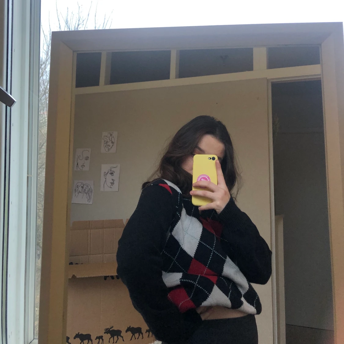 Stickad grandpa sweater