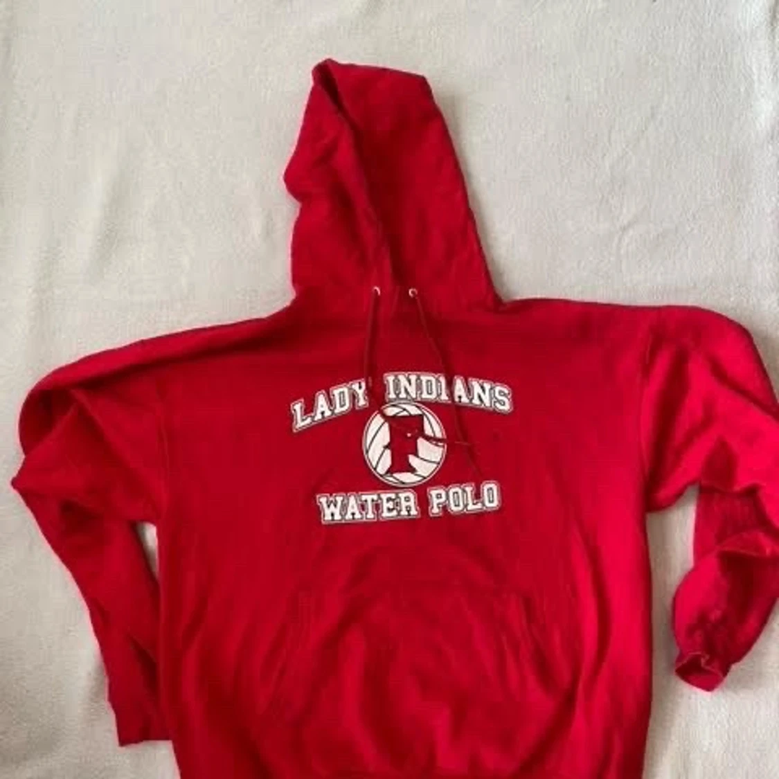 Röd Hoodie Lady Indians