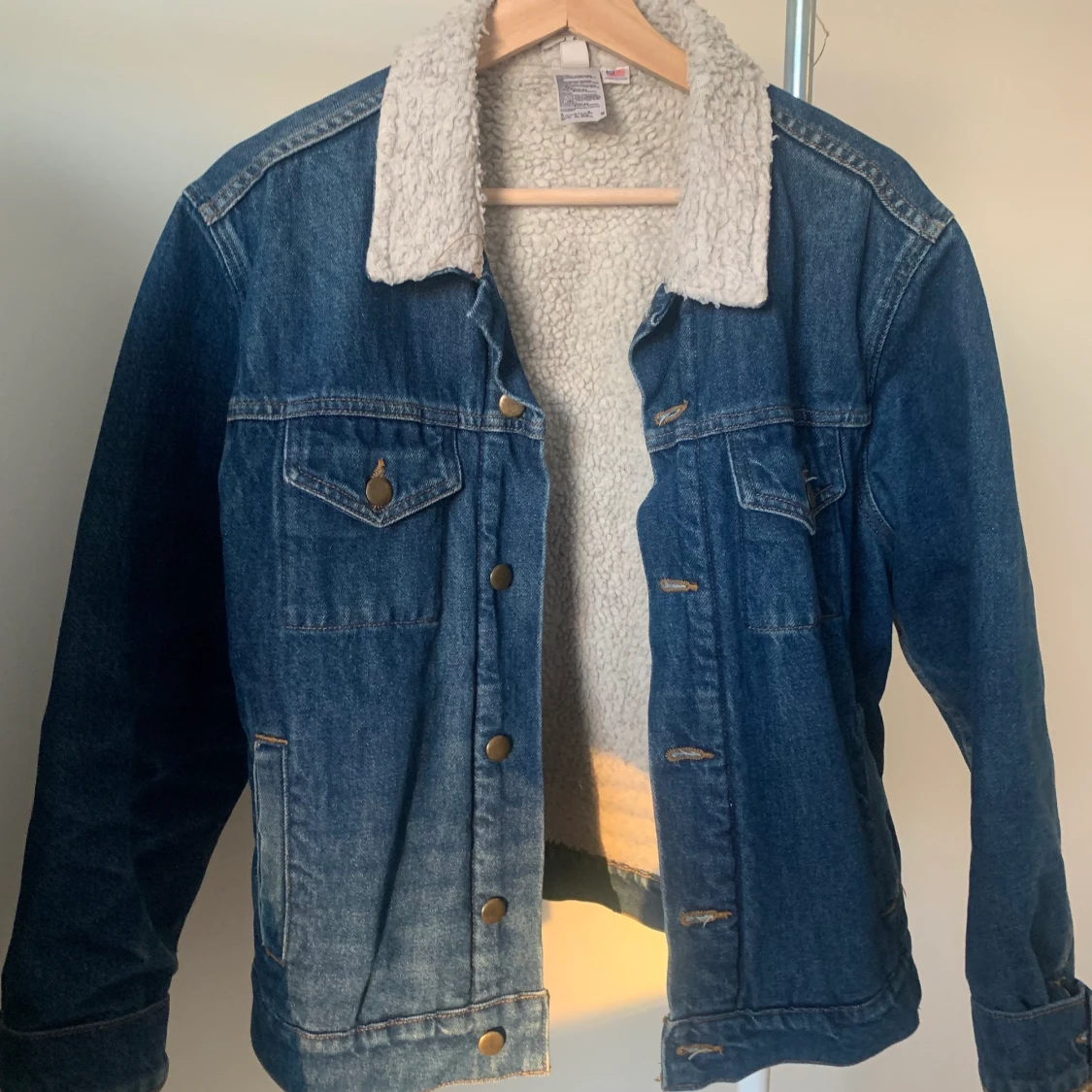 Oversized denim sherpa jacket - 90