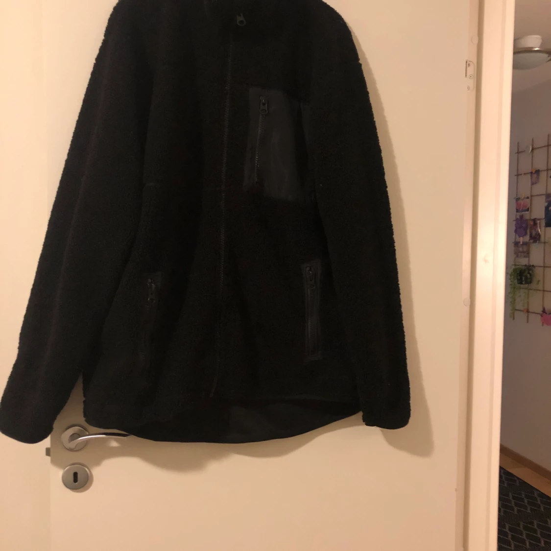 Svart fleecejacka  - 90