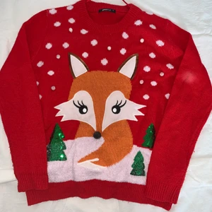 Christmas sweater  - Oversized jul-tröja med tryck! Stickad tröja men ej stickig!