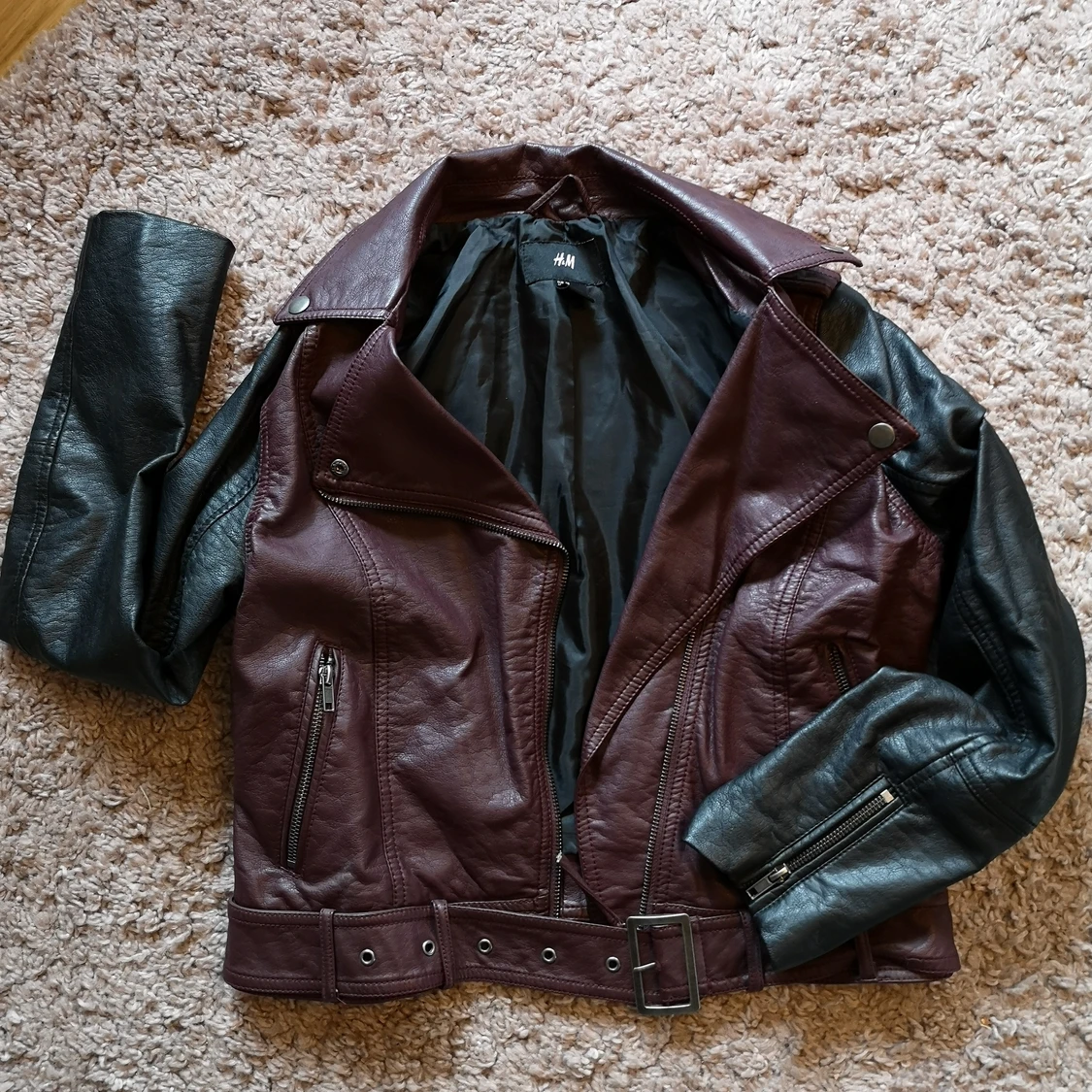 Jacka i skinnimitation 