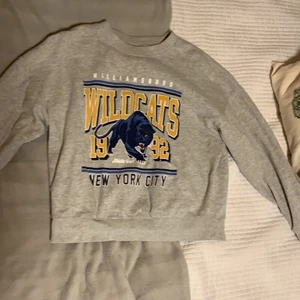 Sweatshirt - Grå sweatshirt med tryck från Gina Tricot. Endast använd ett fåtal gånger och säljes då den inte längre är min stil