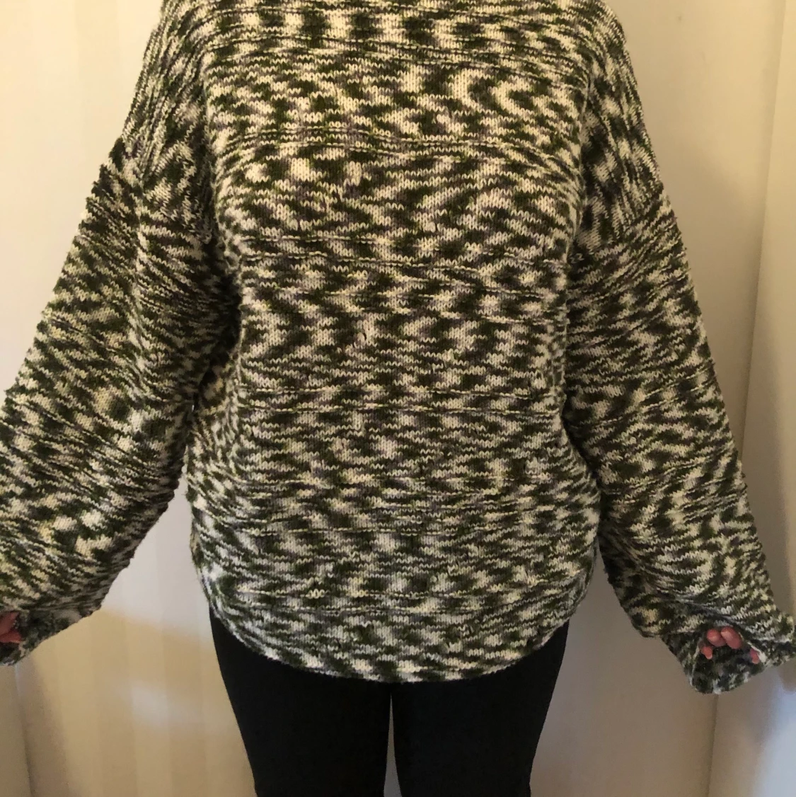 Grön oversized stickad tröja - 91