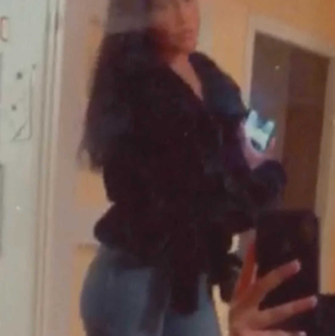 faux fur jacka strl Small  - 90