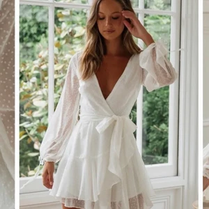 Vit klänning  - En superfin vit klänning som endast är använd en gång (skolavslutning). Köpt för 800kr! 