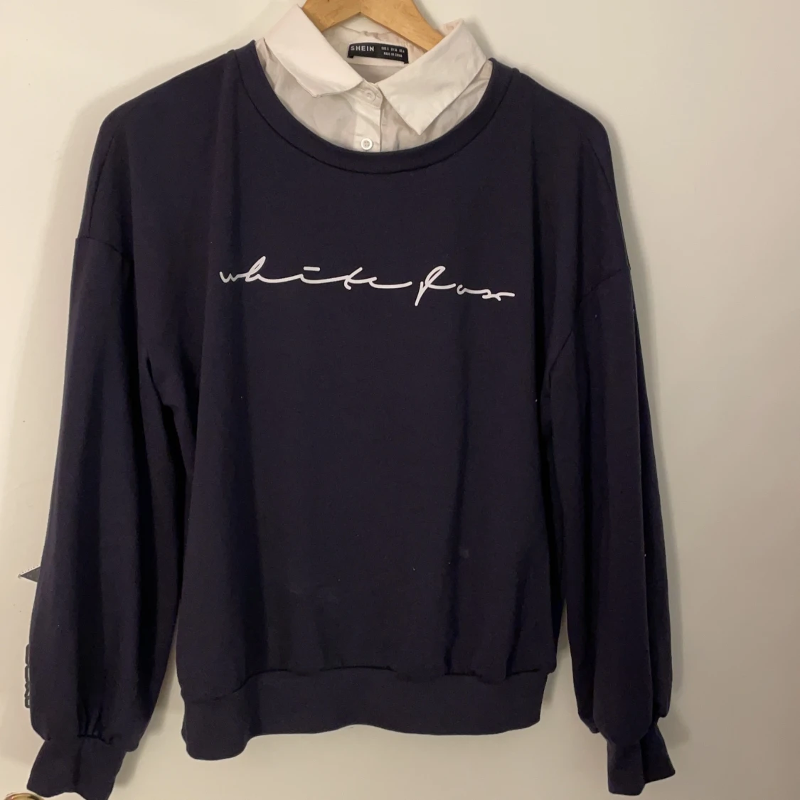 Sweatshirt med krage