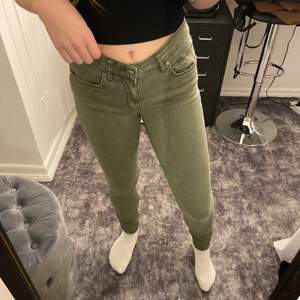 Gröna Jeans från Ginatricot (lågmidjade) i en perfekt passform och kvalite. Jag är 165 cm lång för referens och dessa är perfekt längd! Kontakta mig vid intresse/frågor. Köparen står för frakten (66kr) & tar endast swish✨