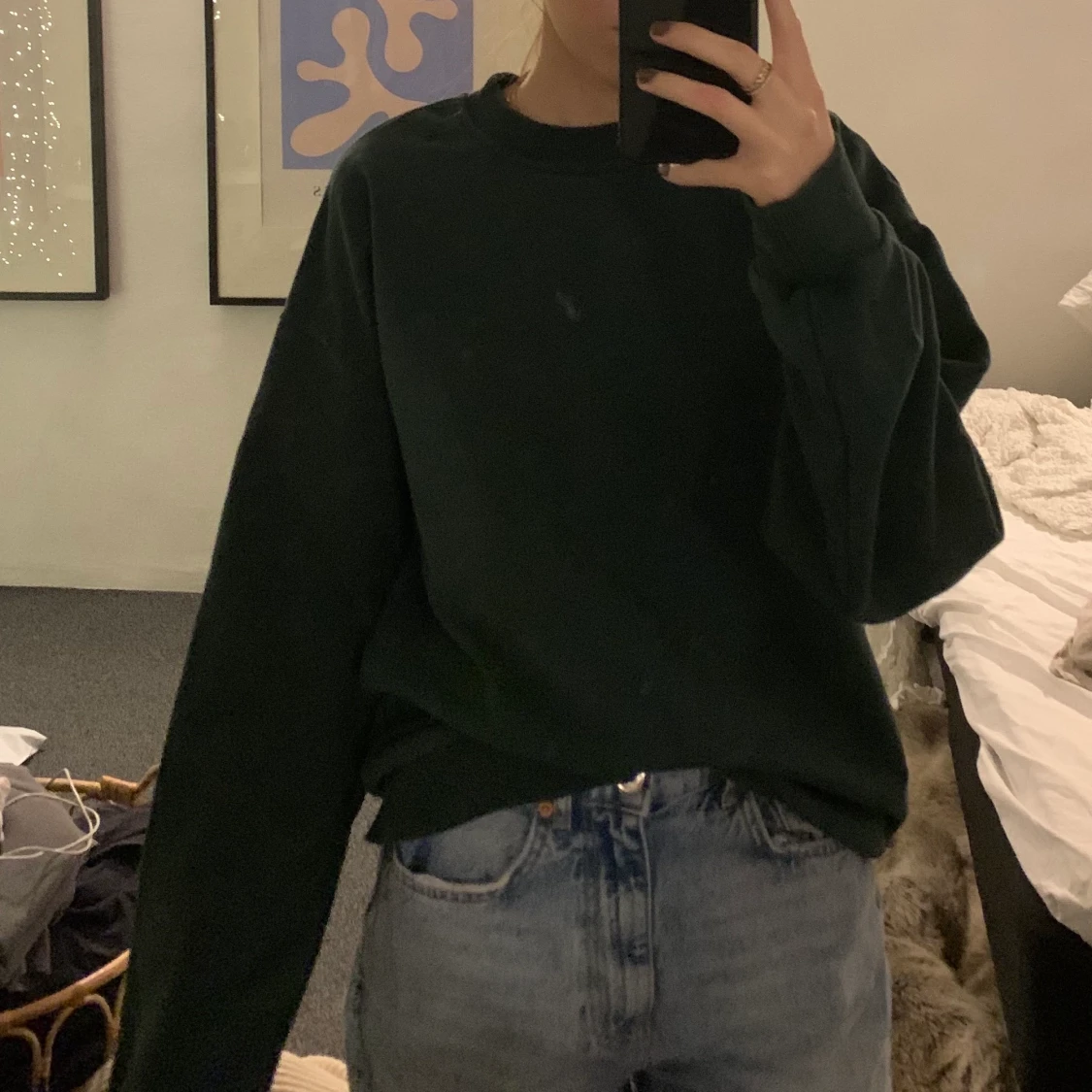 oversized grön sweatshirt 