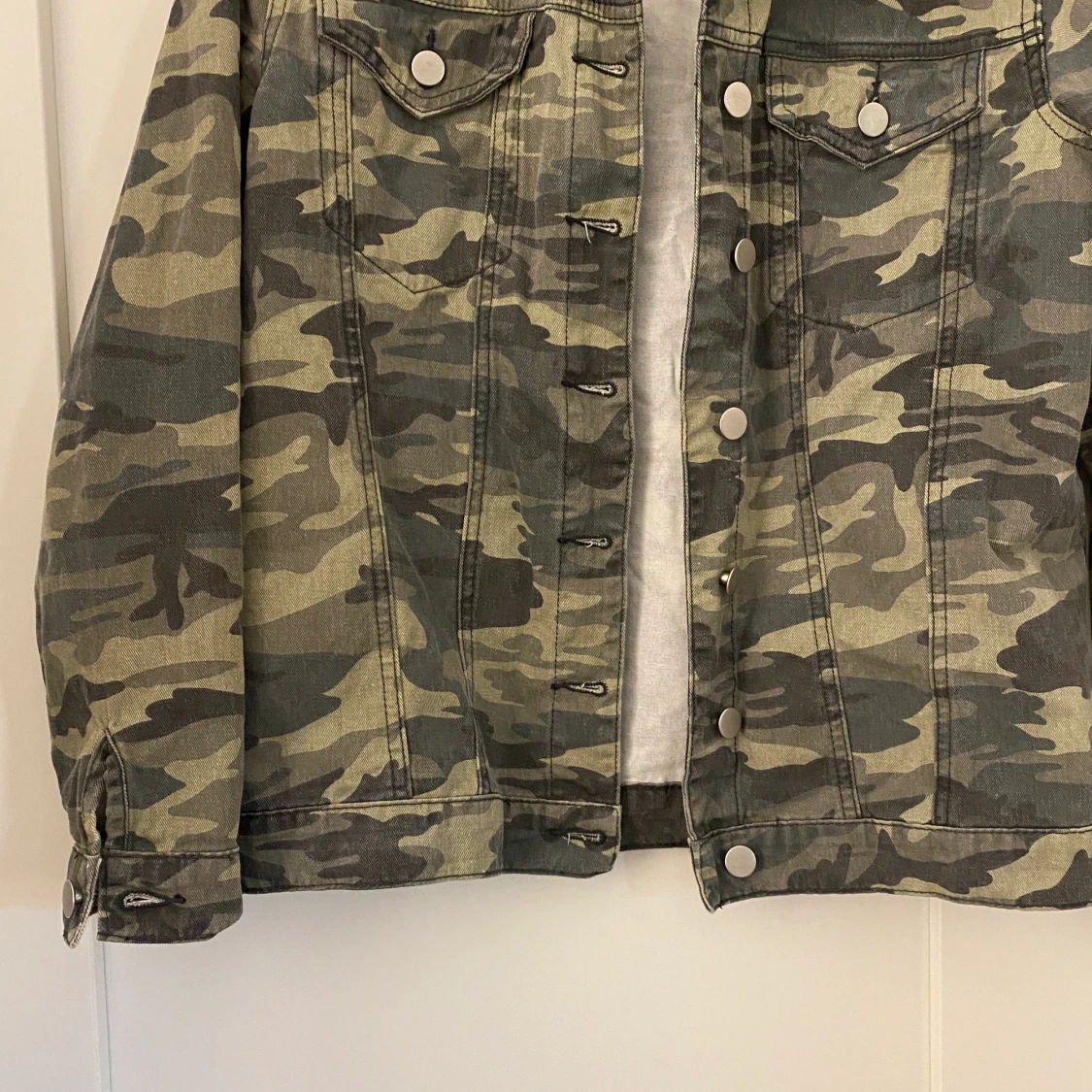 Militär jeans jacka - 90