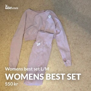 Womens best set - Träningsset från womensbest, topp i storlek L (250kr) & byxor i storlek M (300kr). Använd en gång