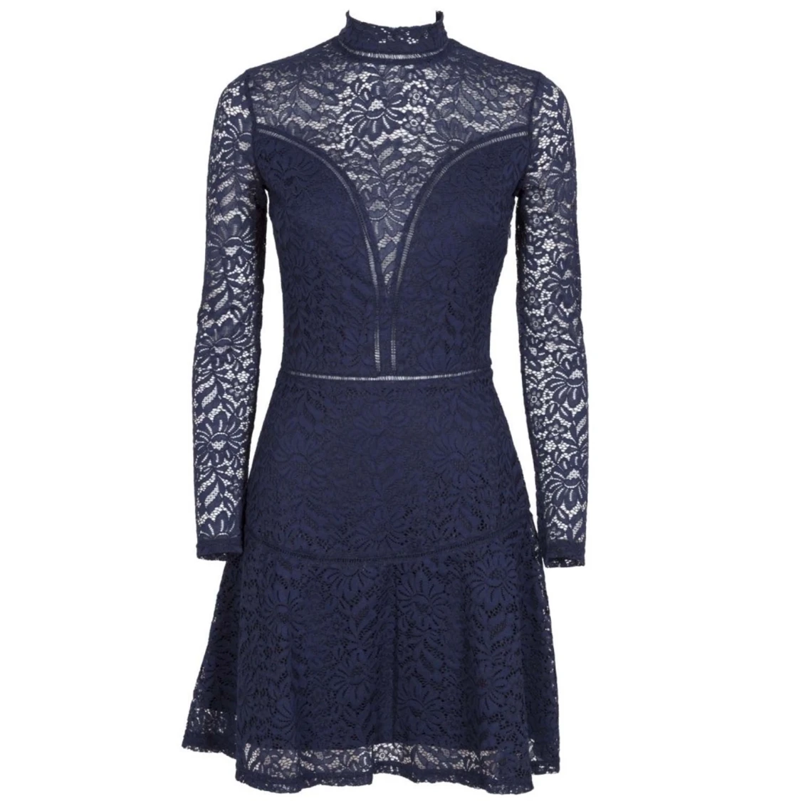 GUESS - Mörkblå spetsklänning, strl. M, NY