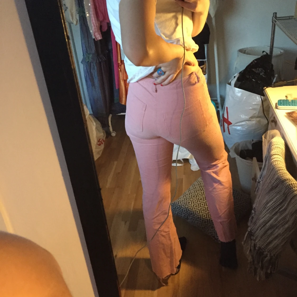 Rosa manchesterbyxor💕 - 90