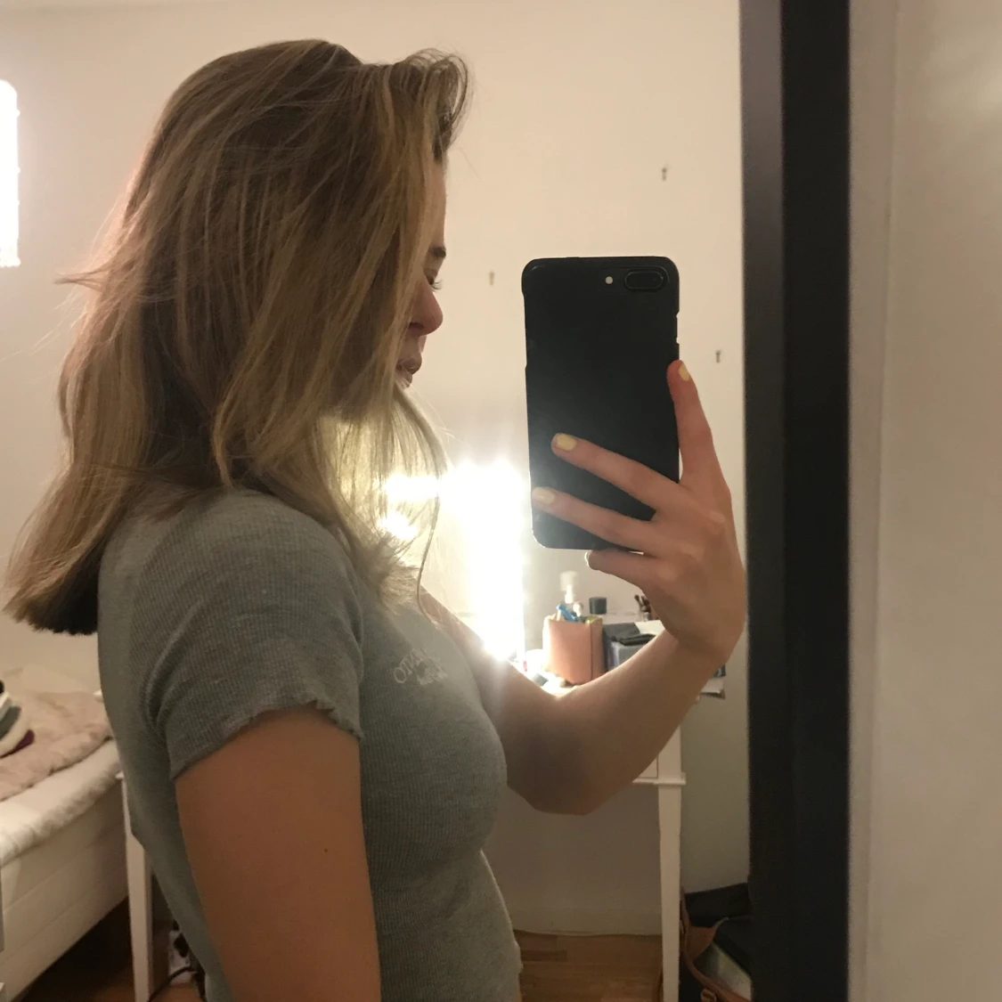 Grå kort tröja - 91