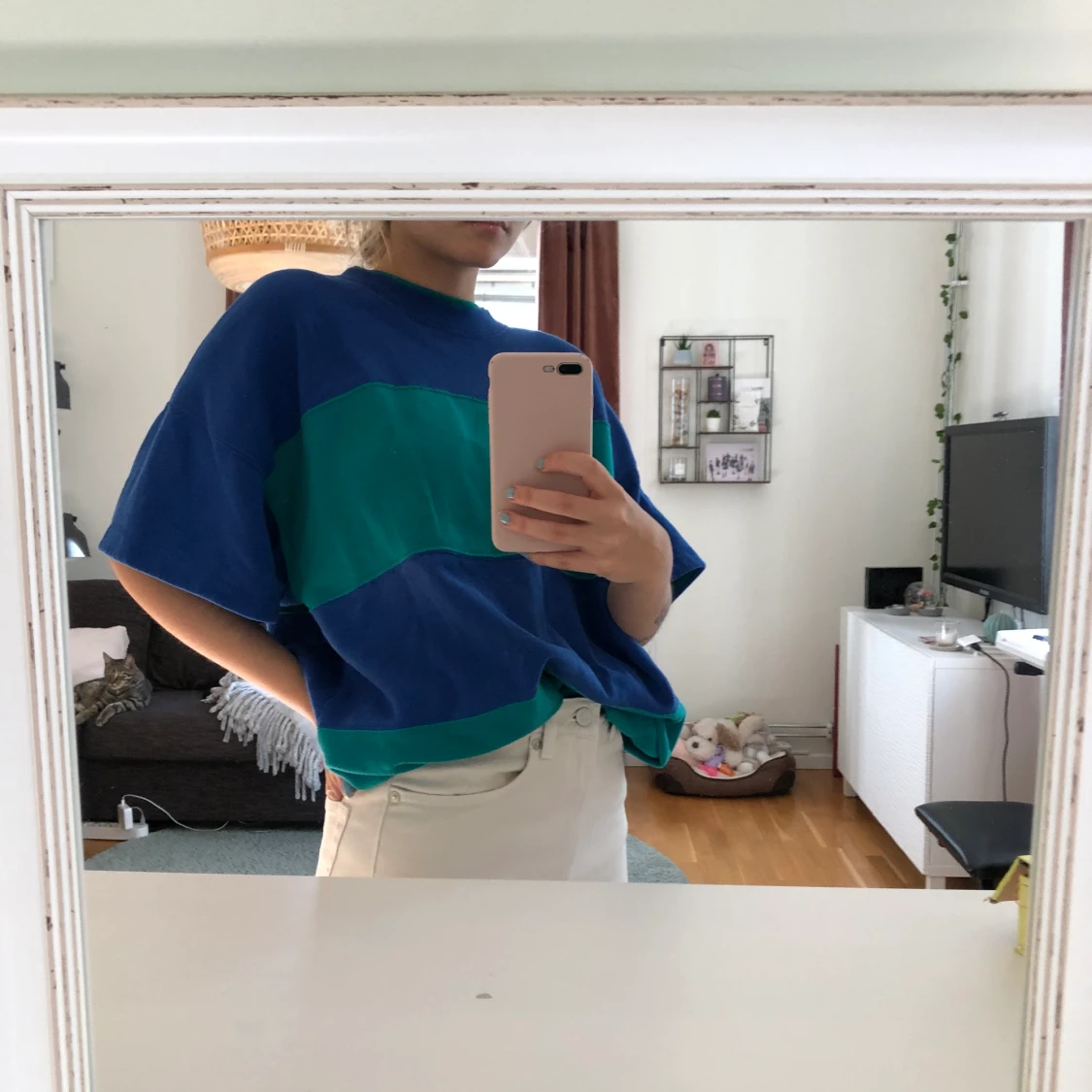 Oversize kortärmad tröja  - 90