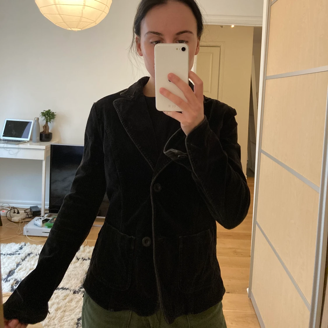 Svart kavaj i velour S/XS 150kr - 90