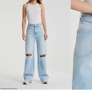 Idun wide jeans  - Superfina Idun Wide Jeans från Gina. Endast använda 1-2 gånger vid kortare tillfällen, så nästan som helt nya! Säljes endast då de tyvärr är förstora för mig 💕 