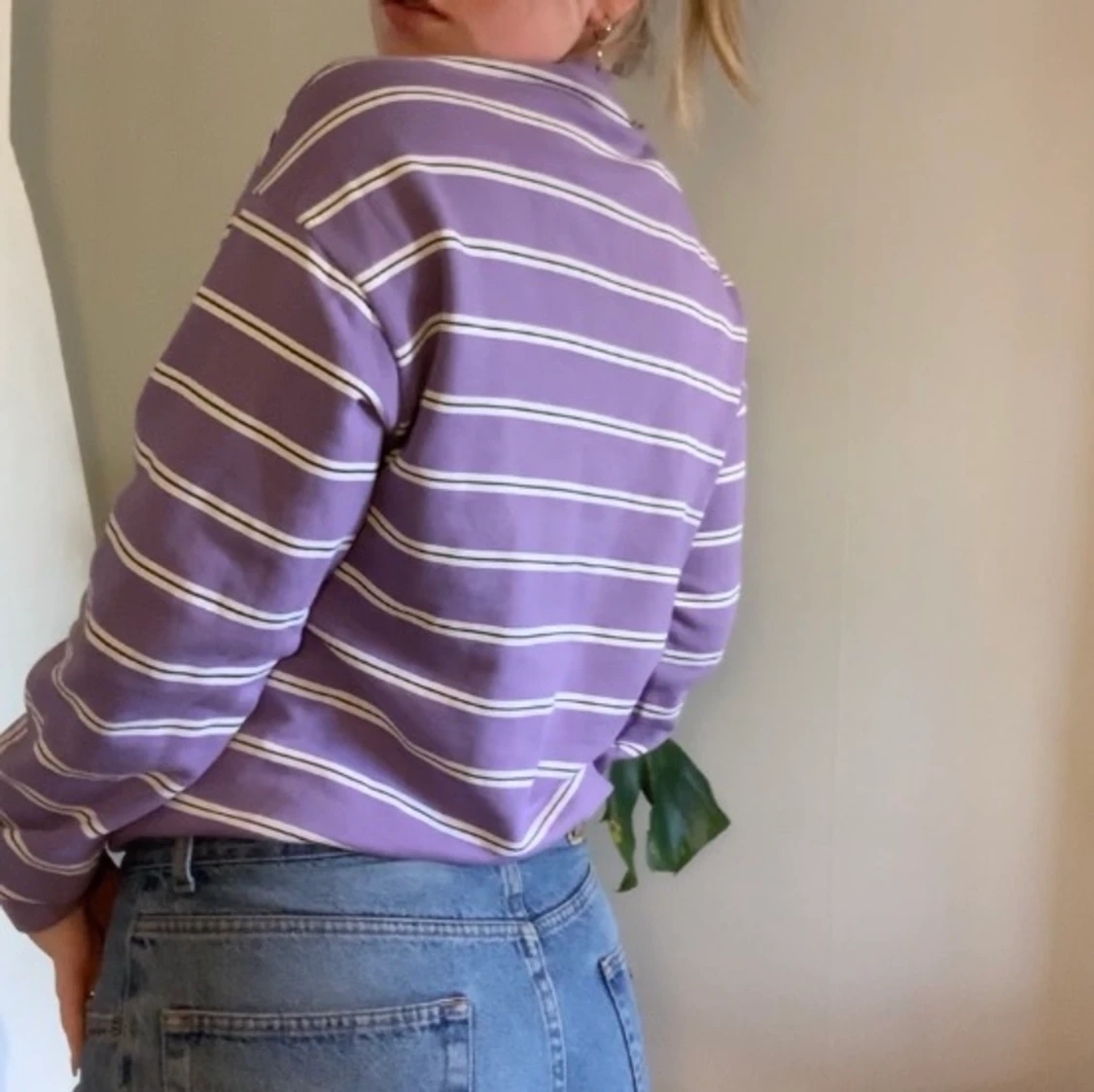 Lila randig sweatshirt  - 91