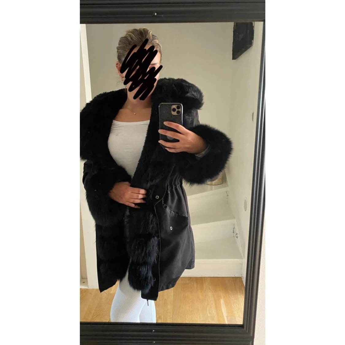 Vinter jacka med fluff storlek xs  - 90