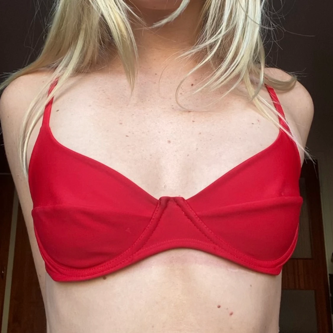 Röd vintage bikini topp  - 90
